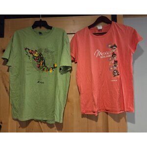 Lot of 2 Carnival Cruise T Shirt Women Size XL Green Day of the Dead Mexico